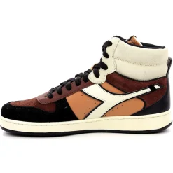 Hot Diadora Baskets en Cuir Magic Baske Mi orange/marron