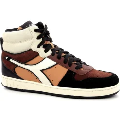 Hot Diadora Baskets en Cuir Magic Baske Mi orange/marron