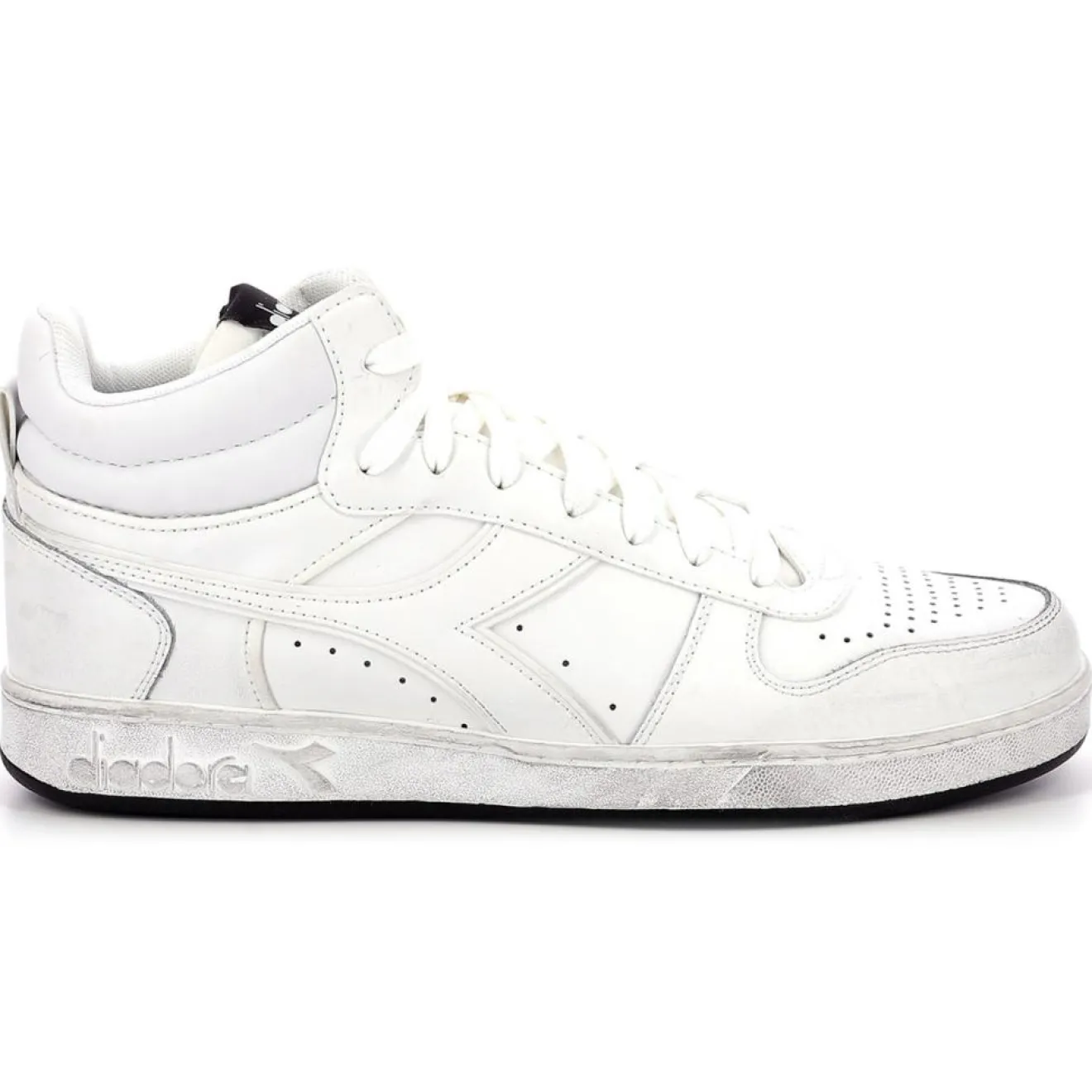 Homme Diadora Baskets en Cuir Magic Icona blanches