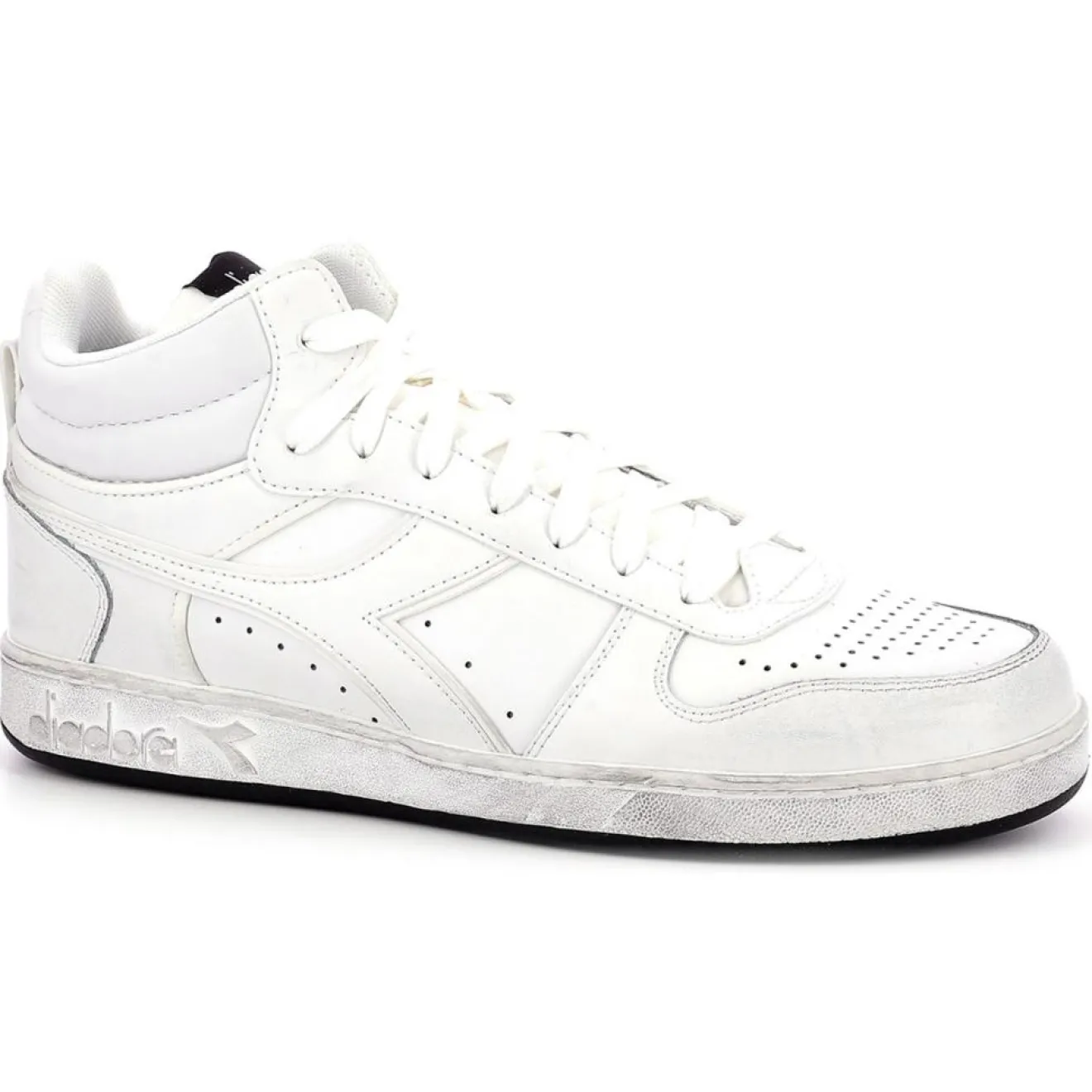 Homme Diadora Baskets en Cuir Magic Icona blanches