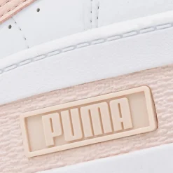 Hot Puma Baskets en Cuir Mayze blanc/rose