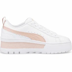 Hot Puma Baskets en Cuir Mayze blanc/rose