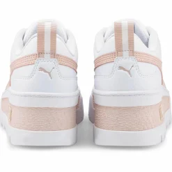 Hot Puma Baskets en Cuir Mayze blanc/rose