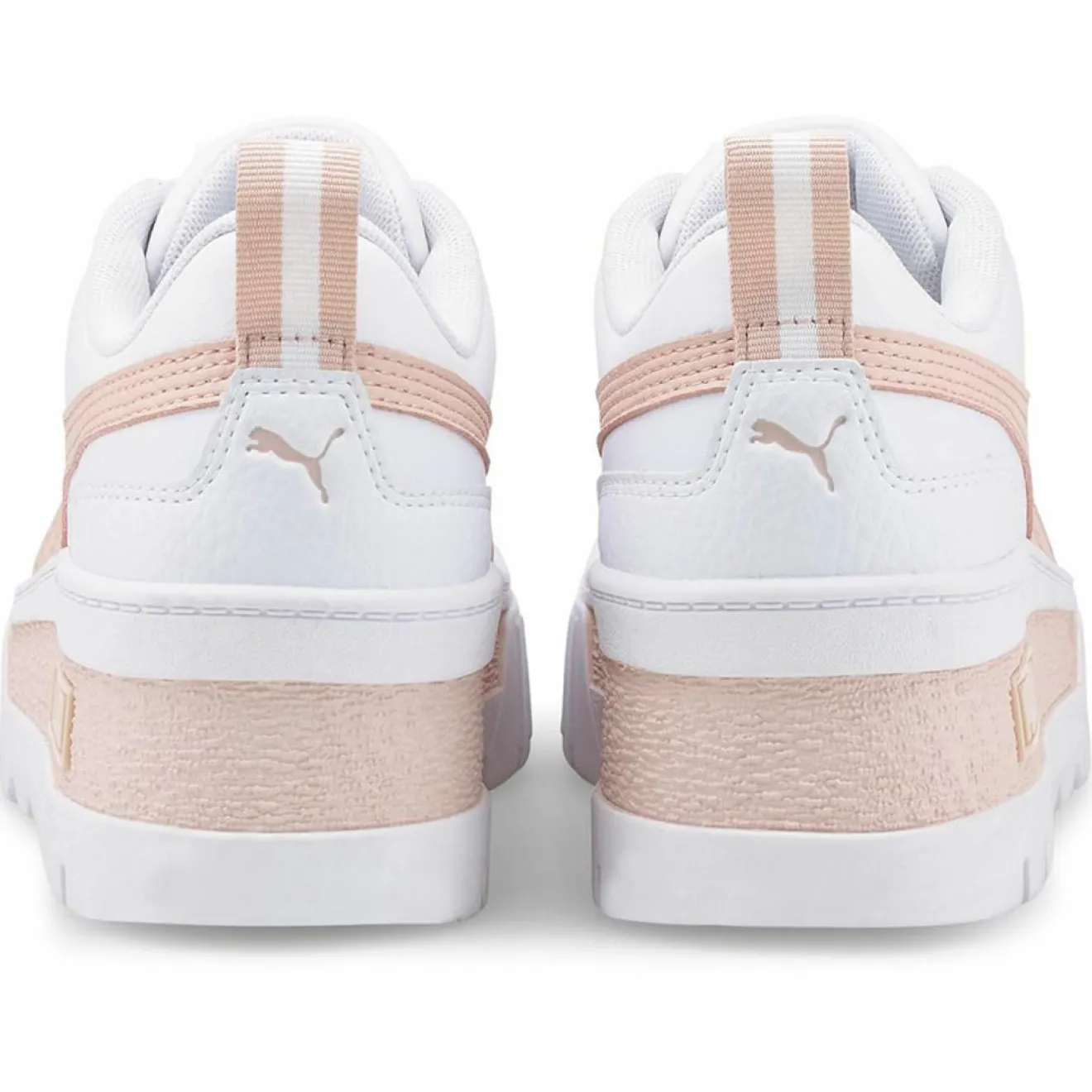 Hot Puma Baskets en Cuir Mayze blanc/rose