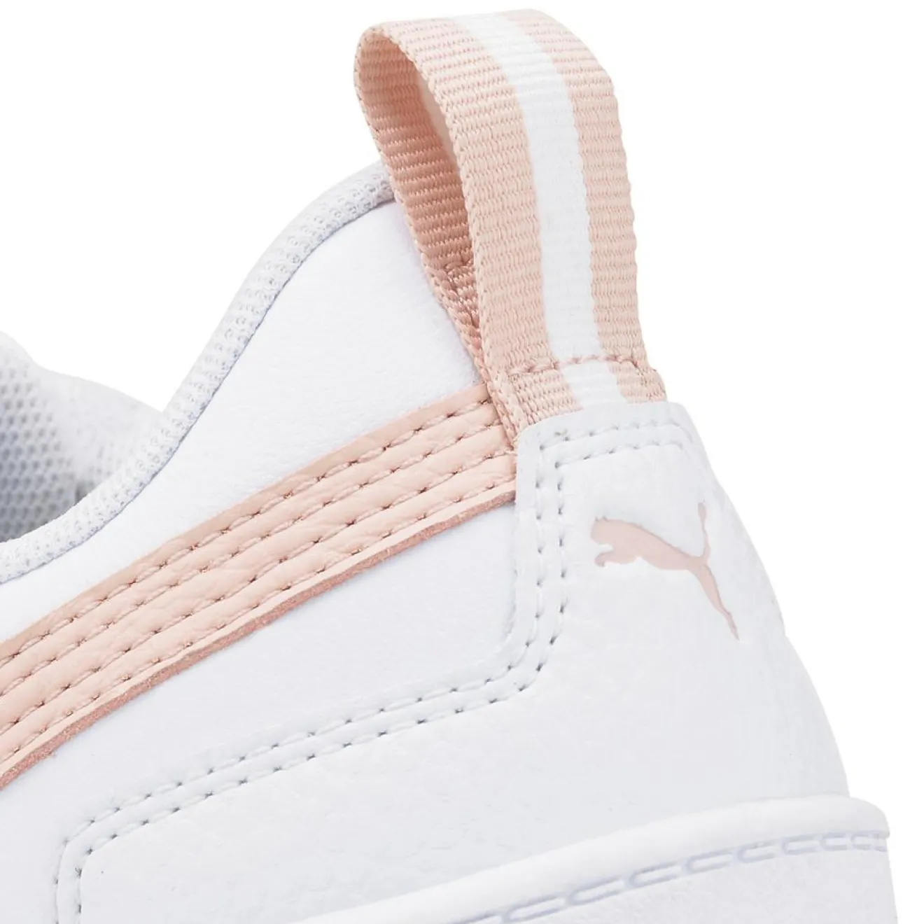Hot Puma Baskets en Cuir Mayze blanc/rose
