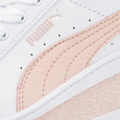 Hot Puma Baskets en Cuir Mayze blanc/rose