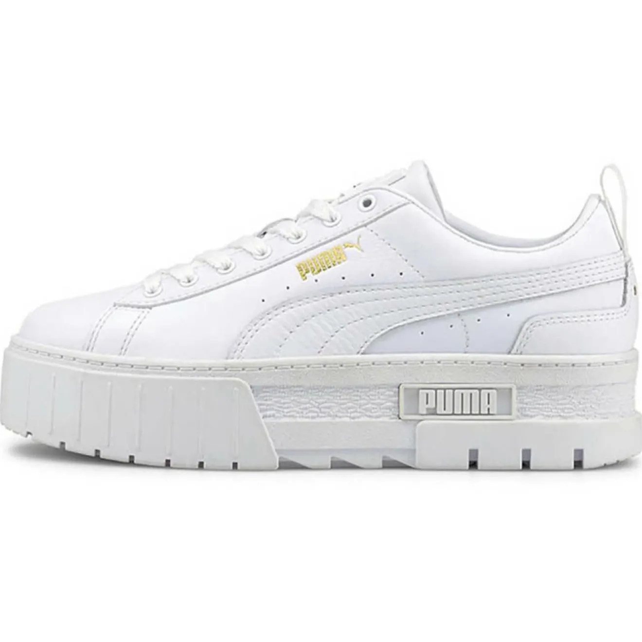 Femme Puma Baskets en Cuir Mayze Classic blanches