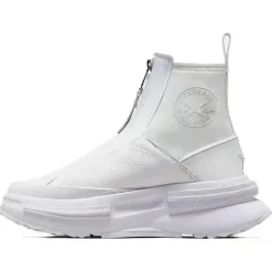 Femme Converse Baskets en Cuir Run Star Legacy Chelsea Luxe blanches