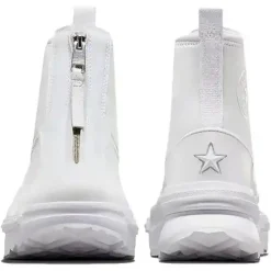 Femme Converse Baskets en Cuir Run Star Legacy Chelsea Luxe blanches