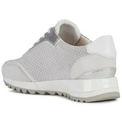 Clearance Geox Baskets en Cuir Tabelya blanc cassé/gris