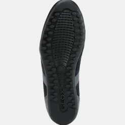 Homme Geox Baskets en Cuir Wells bleu/gris