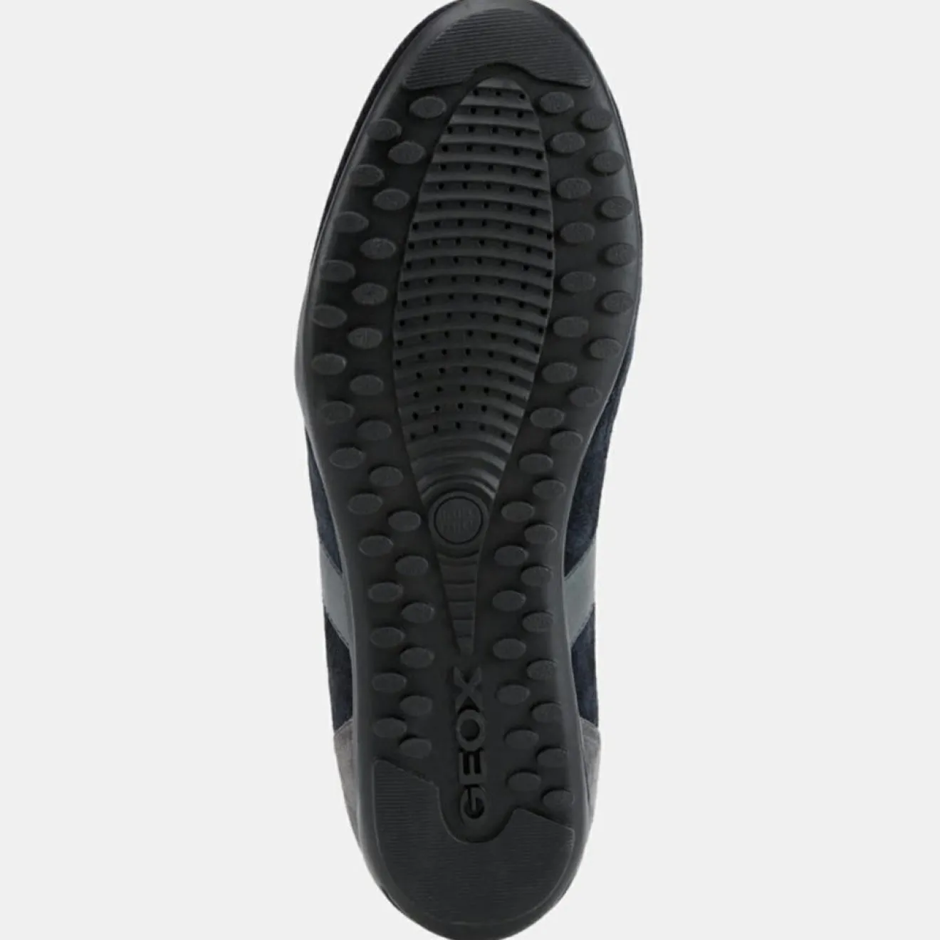 Homme Geox Baskets en Cuir Wells bleu/gris