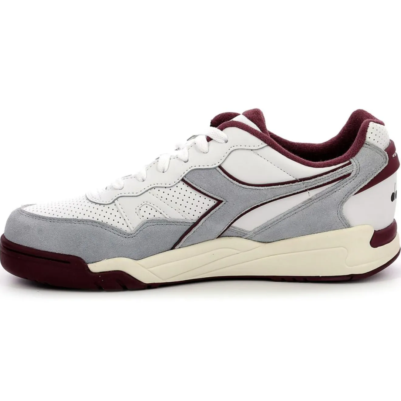 Homme Diadora Baskets en Cuir Winner Sl gris/blanc/rouge