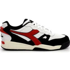 Outlet Diadora Baskets en Cuir Winner Sl noir/rouge/blanc