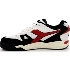 Outlet Diadora Baskets en Cuir Winner Sl noir/rouge/blanc
