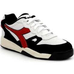 Outlet Diadora Baskets en Cuir Winner Sl noir/rouge/blanc