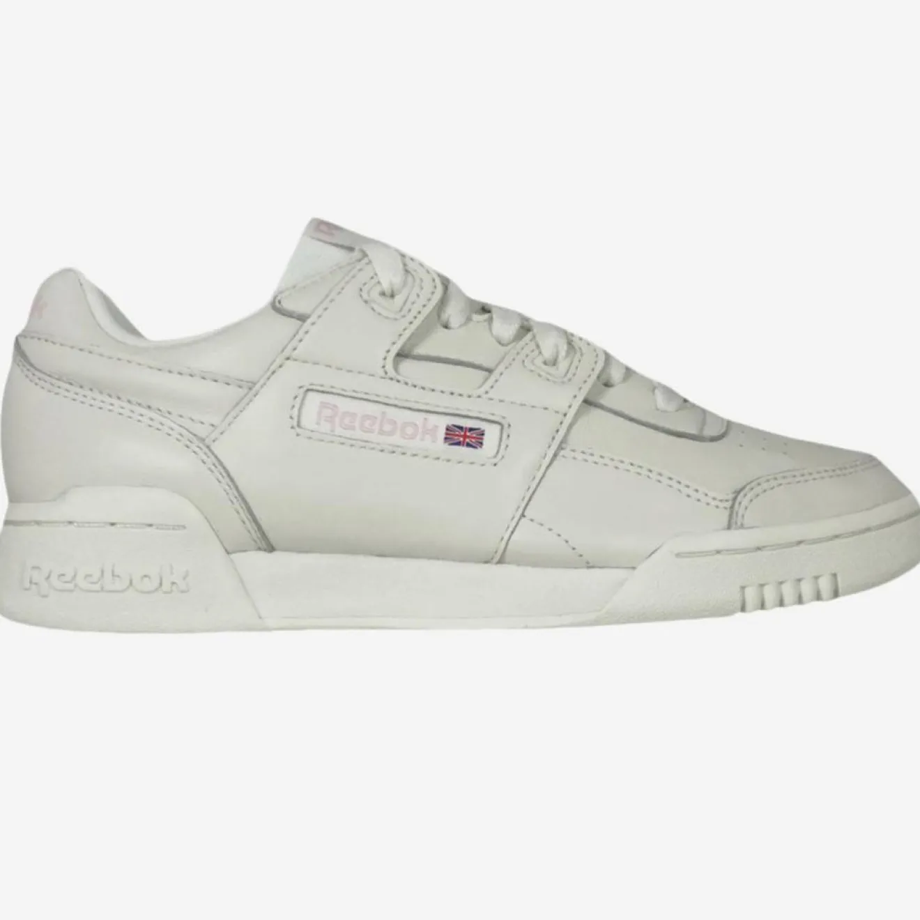 Femme Reebok Baskets en Cuir Workout Lo Plus Cn4610 blanches