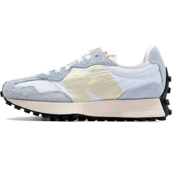 Online New Balance Baskets en Mesh & Velours de Cuir 327 bleues