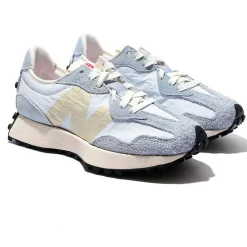 Online New Balance Baskets en Mesh & Velours de Cuir 327 bleues