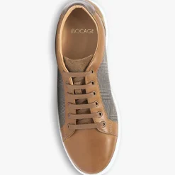 Sale Bocage Baskets en Toile et Cuir Kizito cognac