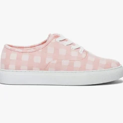 Hot Bocage Baskets en Toile Nikolaus vichy rose corail