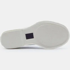 Femme Eytys Baskets en Velours de Cuir Laguna blanc/noir