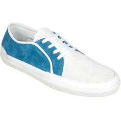 Homme Dolce & Gabbana Baskets en Velours de Cuir bleu/blanc