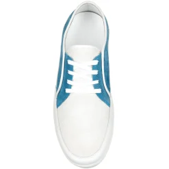 Homme Dolce & Gabbana Baskets en Velours de Cuir bleu/blanc