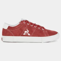 Online Le Coq Sportif Baskets en Velours de Cuir Verdon Plus prune