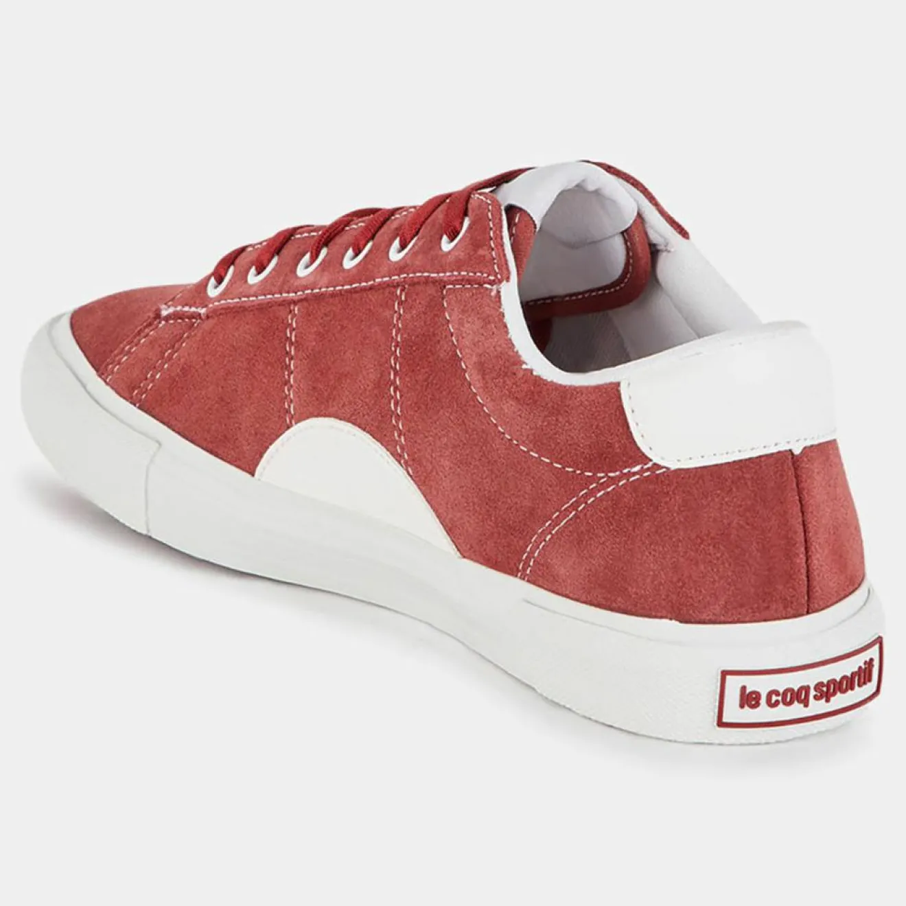 Online Le Coq Sportif Baskets en Velours de Cuir Verdon Plus prune