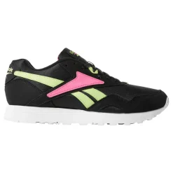 Femme Reebok Baskets en Velours de Cuir & Mesh Rapide noir/vert/rose