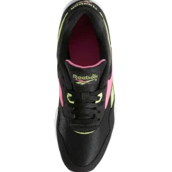 Femme Reebok Baskets en Velours de Cuir & Mesh Rapide noir/vert/rose