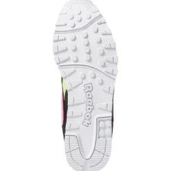 Femme Reebok Baskets en Velours de Cuir & Mesh Rapide noir/vert/rose