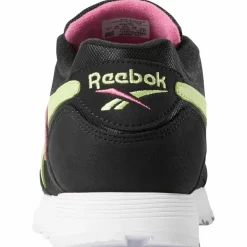 Femme Reebok Baskets en Velours de Cuir & Mesh Rapide noir/vert/rose