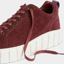 Online Eytys Baskets en Velours de Cuir Odessa bordeaux