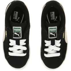 Enfant Puma Baskets en Velours de Cuir à lacets noires