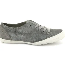 Femme Palladium Baskets en Velours de Cuir irisé Game grises