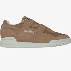 Sale Reebok Baskets en Velours de Cuir Workout Lo Plus Cn3835 beiges