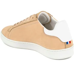 Femme Le Coq Sportif Baskets en Velours de Cuir Avantage beige/blanc