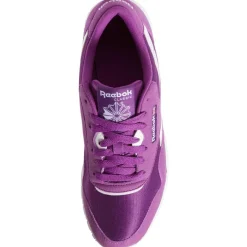 Femme Reebok Baskets en Velours de Cuir et Mesh Classic Nylon violettes