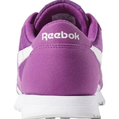 Femme Reebok Baskets en Velours de Cuir et Mesh Classic Nylon violettes