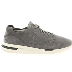 Femme Le Coq Sportif Baskets en Velours de Cuir Lcsr Flow grises