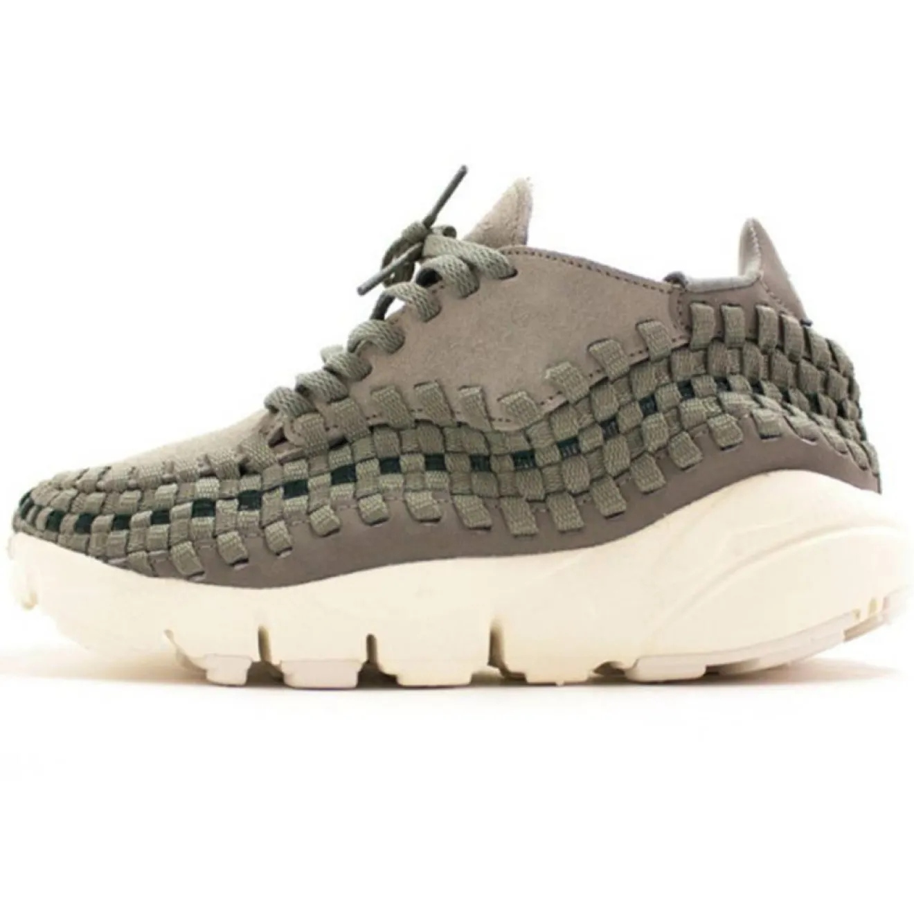Homme Nike Baskets en Velours de Cuir Wmn Footscape Woven gris/vert/blanc