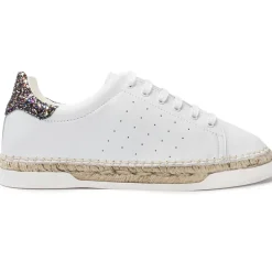 Femme Canal Saint Martin Baskets espadrilles en Cuir Lancry Glitter blanc/multicolore