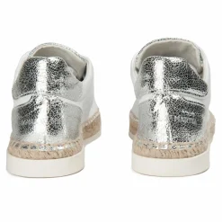 Hot Canal Saint Martin Baskets espadrilles en Cuir Lancry argentées