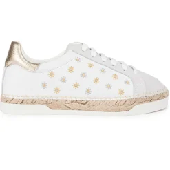 Clearance Canal Saint Martin Baskets espadrilles en Cuir Lancry Bella blanches