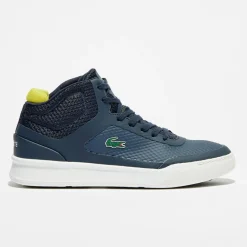 Discount Lacoste Baskets Explorateur Spt Mid 317 5 bleu marine/jaune