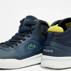 Discount Lacoste Baskets Explorateur Spt Mid 317 5 bleu marine/jaune