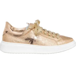 Discount Patrizia Pepe Baskets Lora rose doré