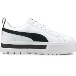 Femme Puma Baskets Mayze Leather blanc/noir